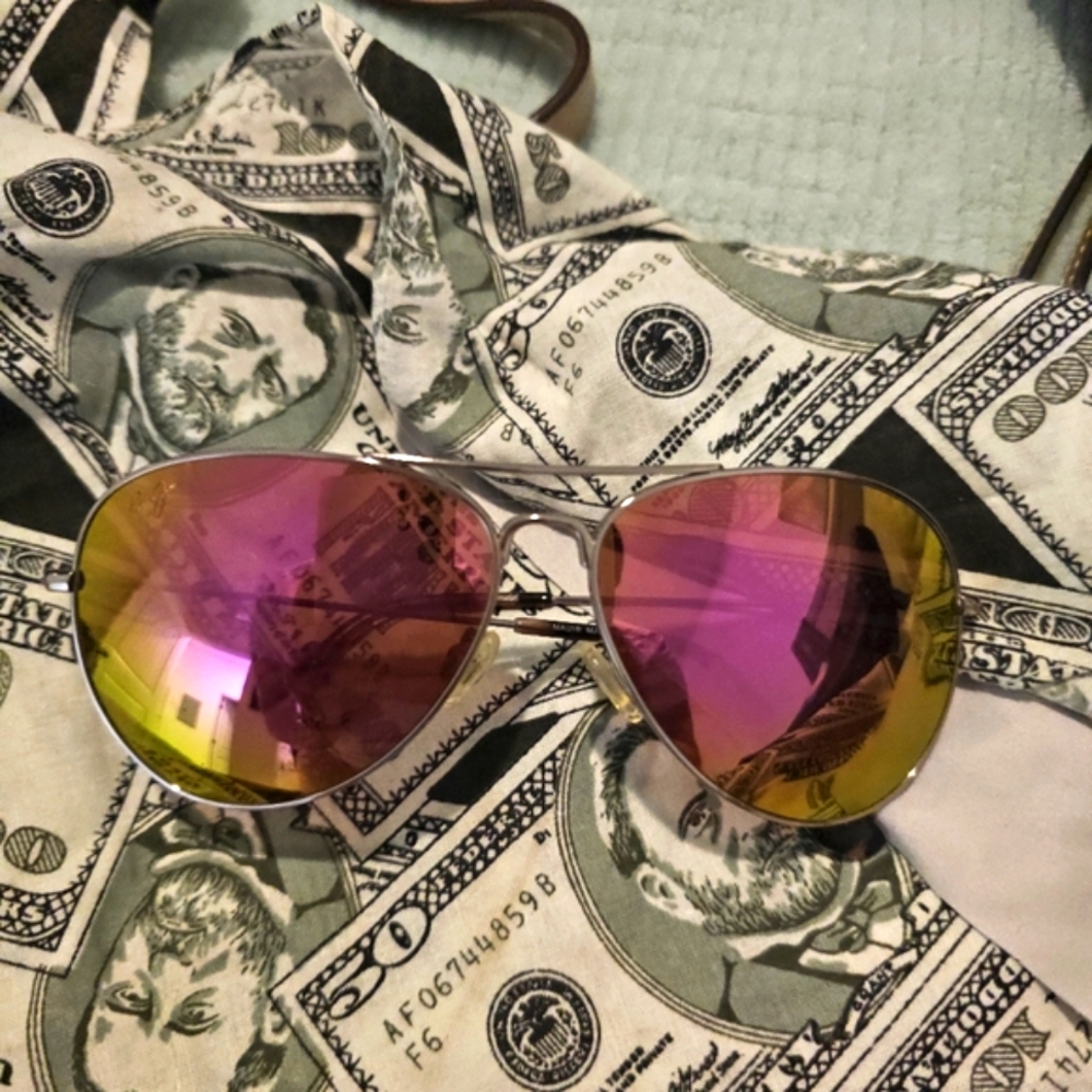 Maui Jim Aviators Pink and Yellow